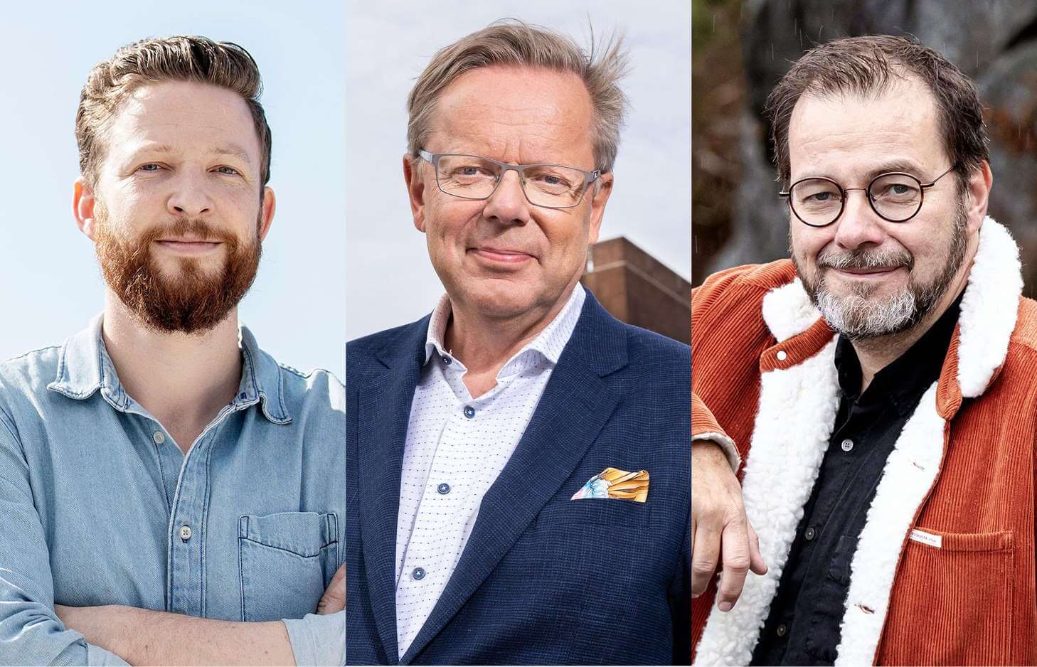 frå venstre Anders Totland, Arill Riise og Halvor Folgerø